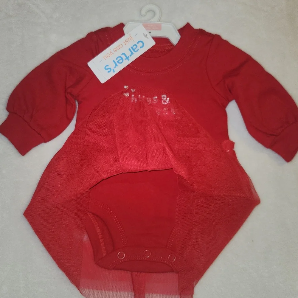 Cat & Jack, Carter's, New Born / 0-3, Baby Girl, Heart Valentine's Outfit Set